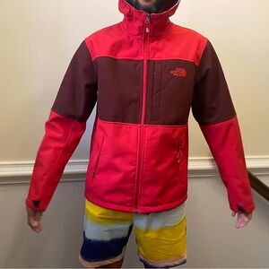 The North Face Vibrant Red and Rich Brown Jacket